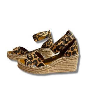 Franco Sarto Animal Print Espadrille Wedges